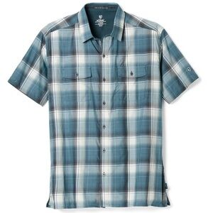 Kuhl Blue and White Casual Button Down Shirt